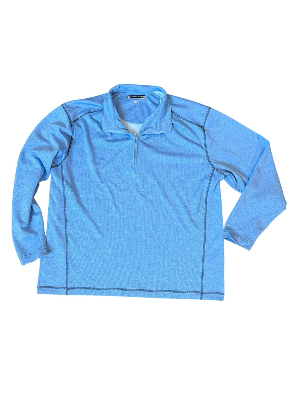 Pebble Beach Performance 1/4 Zip Pullover Blue Men’s XL Athletic Golf Shirt